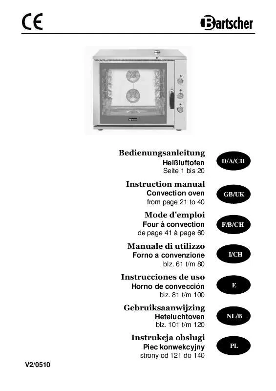 Mode d'emploi BARTSCHER 206.775