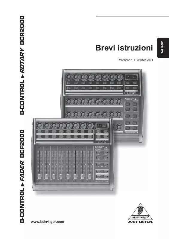 Mode d'emploi BEHRINGER BCF2000