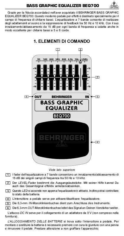 Mode d'emploi BEHRINGER BEQ700