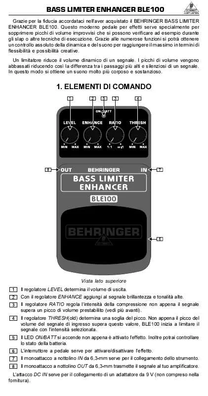 Mode d'emploi BEHRINGER BLE100