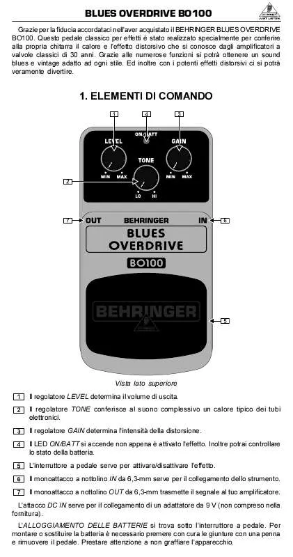 Mode d'emploi BEHRINGER BO100