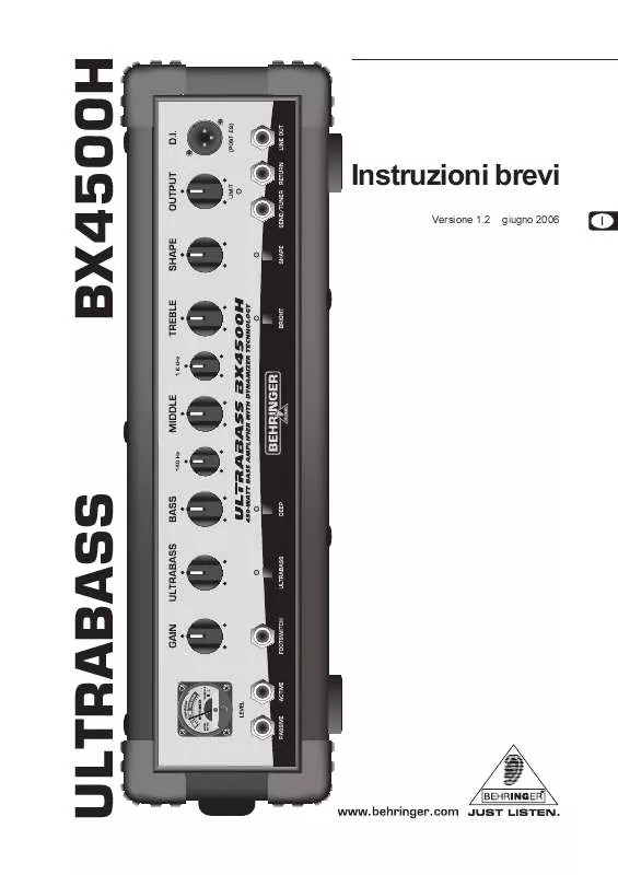 Mode d'emploi BEHRINGER BX4500H