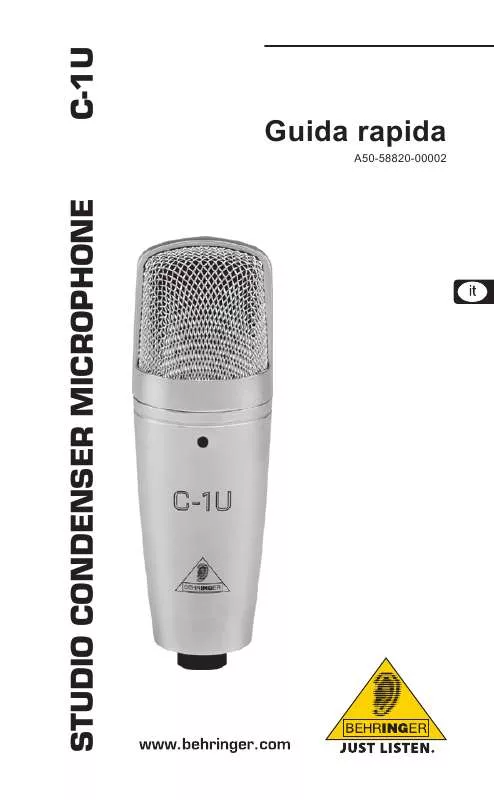 Mode d'emploi BEHRINGER C-1U