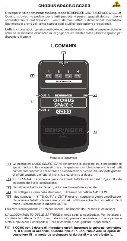 Mode d'emploi BEHRINGER CC300