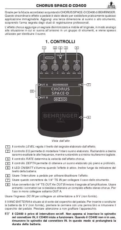 Mode d'emploi BEHRINGER CD400