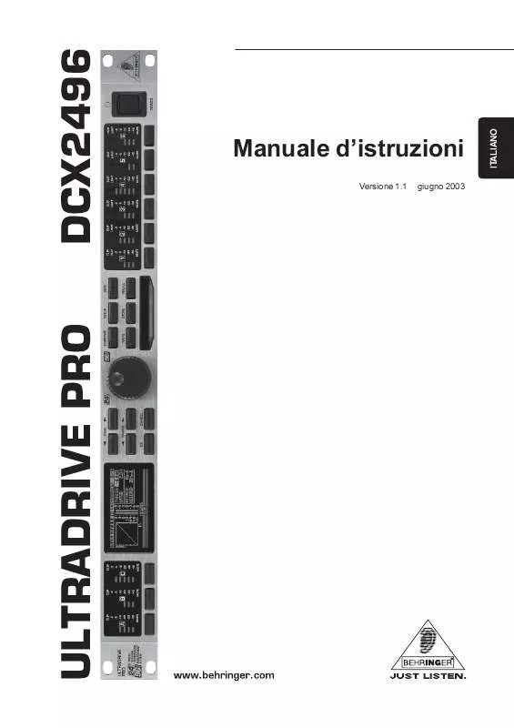 Mode d'emploi BEHRINGER DCX2496