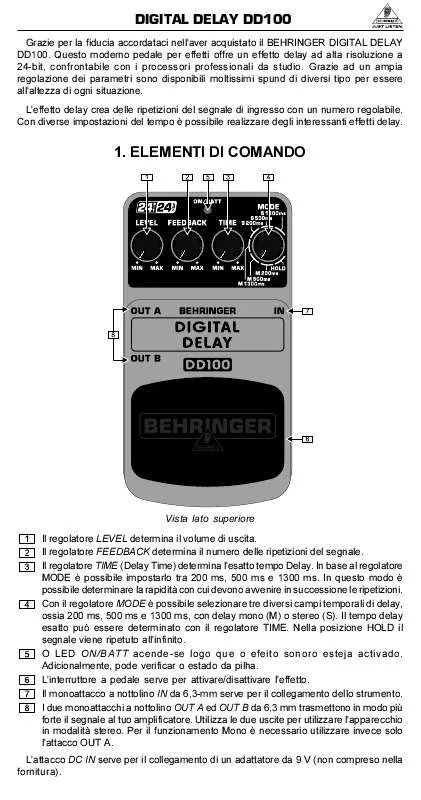 Mode d'emploi BEHRINGER DD100