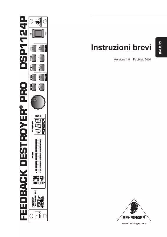 Mode d'emploi BEHRINGER DSP1124P