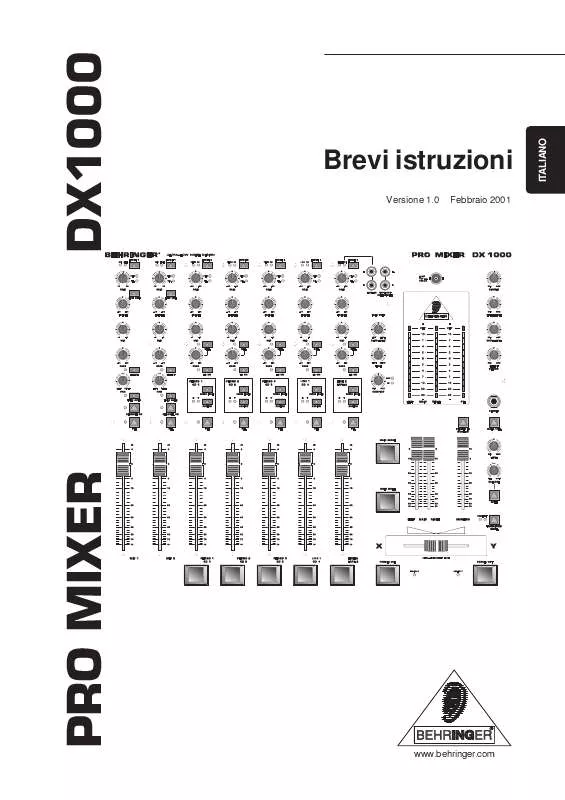 Mode d'emploi BEHRINGER DX1000