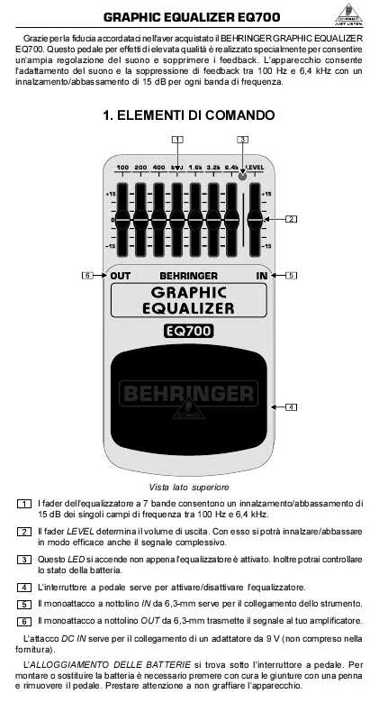 Mode d'emploi BEHRINGER EQ700