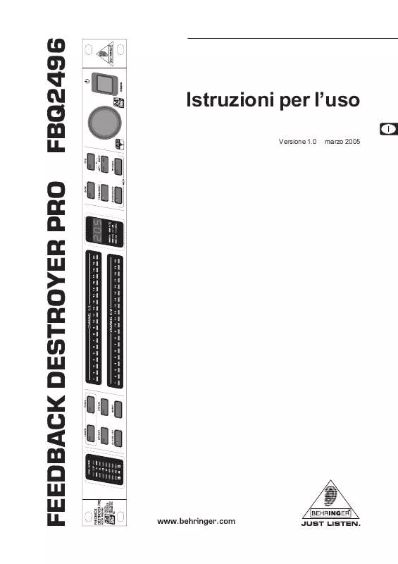 Mode d'emploi BEHRINGER FBQ2496