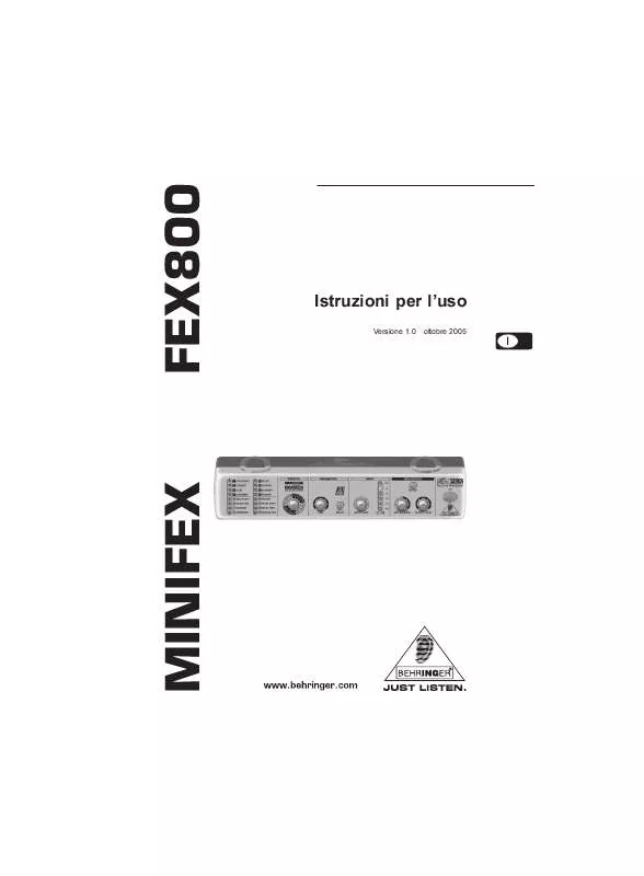 Mode d'emploi BEHRINGER FEX800