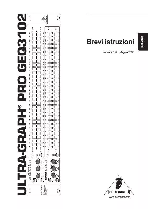 Mode d'emploi BEHRINGER GEQ3102