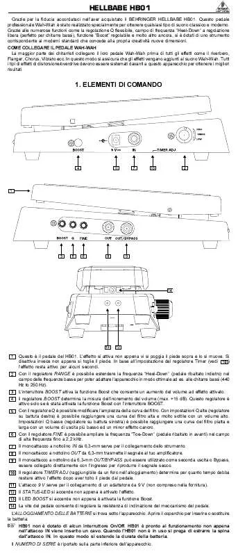 Mode d'emploi BEHRINGER HB01