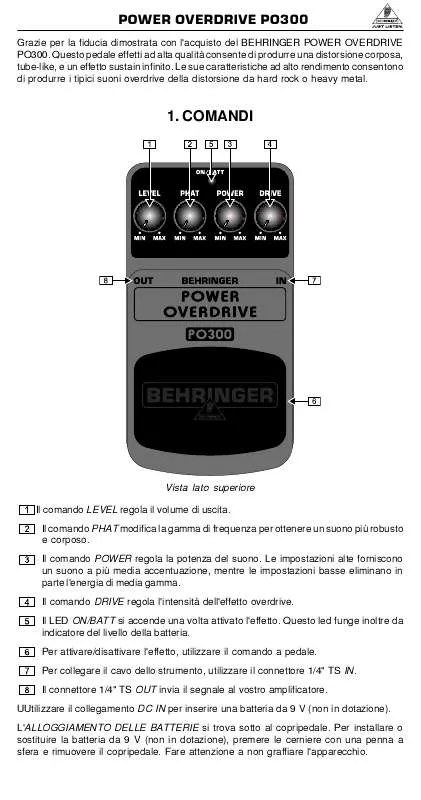 Mode d'emploi BEHRINGER PO300