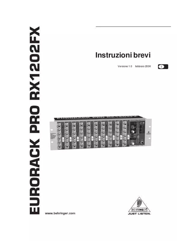 Mode d'emploi BEHRINGER RX1202FX