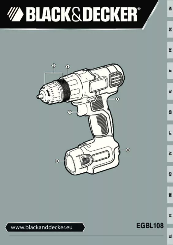 Mode d'emploi BLACK & DECKER EGBL108-FR