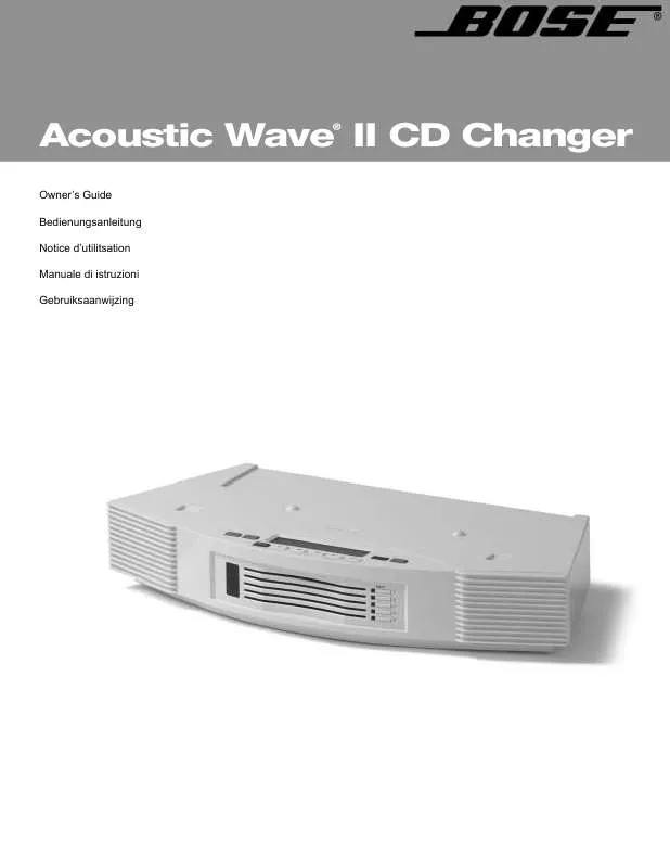 Mode d'emploi BOSE CARICATORE DA 5 CD PER SISTEMA MUSICALE ACOUSTIC WAVE II