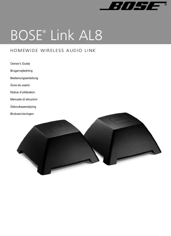 Mode d'emploi BOSE COLLEGAMENTO AUDIO LINK WIRELESS AL8