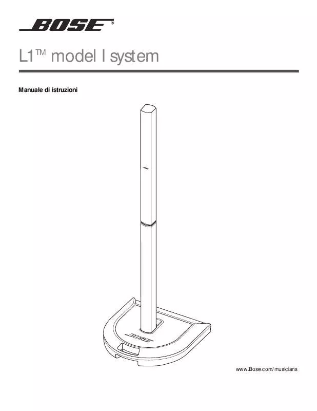 Mode d'emploi BOSE L1 MODEL I-PACCHETTO A BASSO SINGOLO