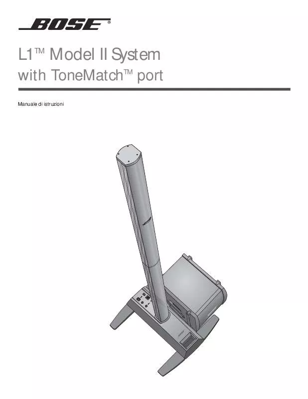 Mode d'emploi BOSE L1 MODEL II-PACCHETTO A BASSO SINGOLO CON MOTORE AUDIO TONEMATCH