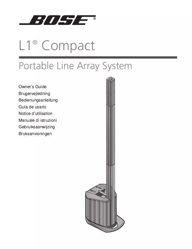 Mode d'emploi BOSE L1 COMPACT