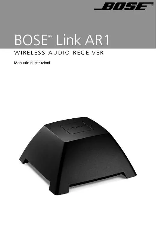 Mode d'emploi BOSE RICEVITORE AUDIO LINK WIRELESS AR1