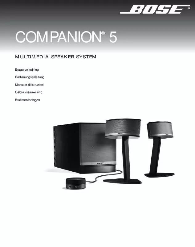 Mode d'emploi BOSE SISTEMA MULTIMEDIALE COMPANION 5