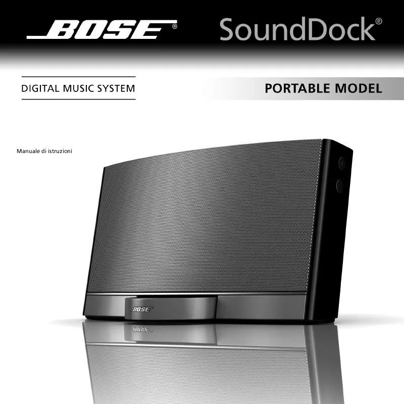 Mode d'emploi BOSE SISTEMA MUSICALE DIGITALE PORTATILE SOUNDDOCK