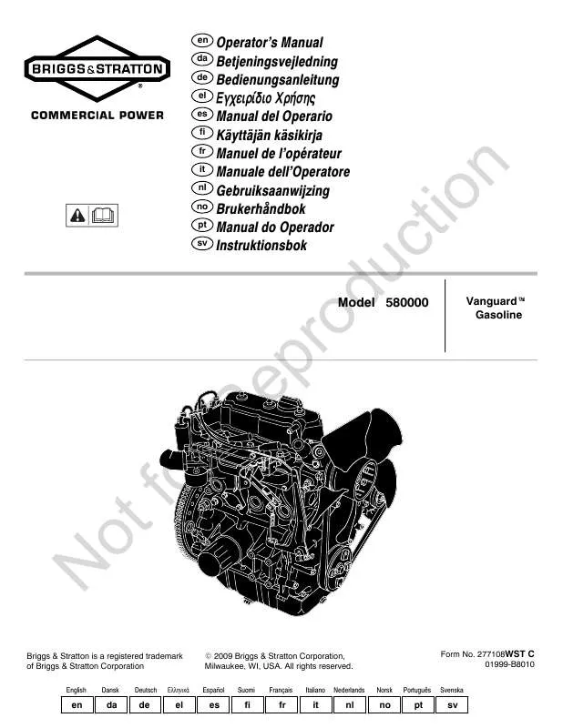 Mode d'emploi BRIGGS & STRATTON 583447