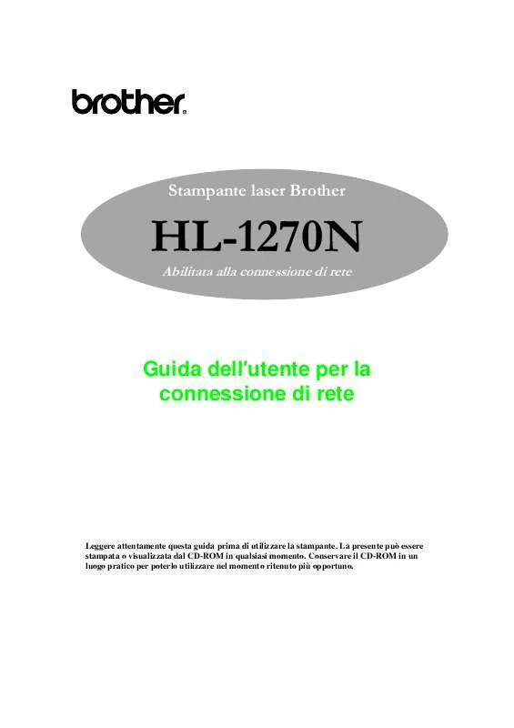 Mode d'emploi BROTHER HL-1270N