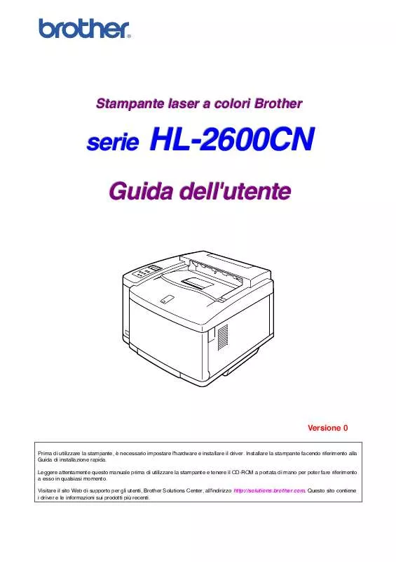 Mode d'emploi BROTHER HL-2600CN