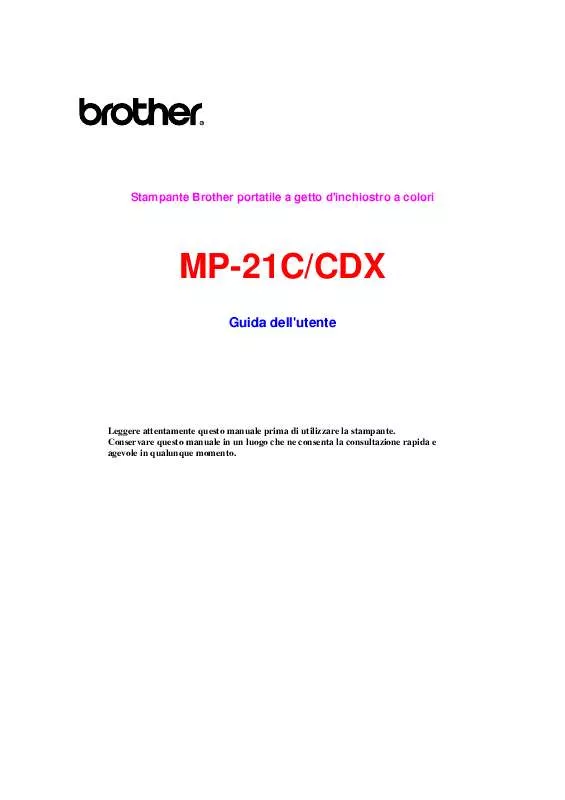 Mode d'emploi BROTHER MP-21CDX