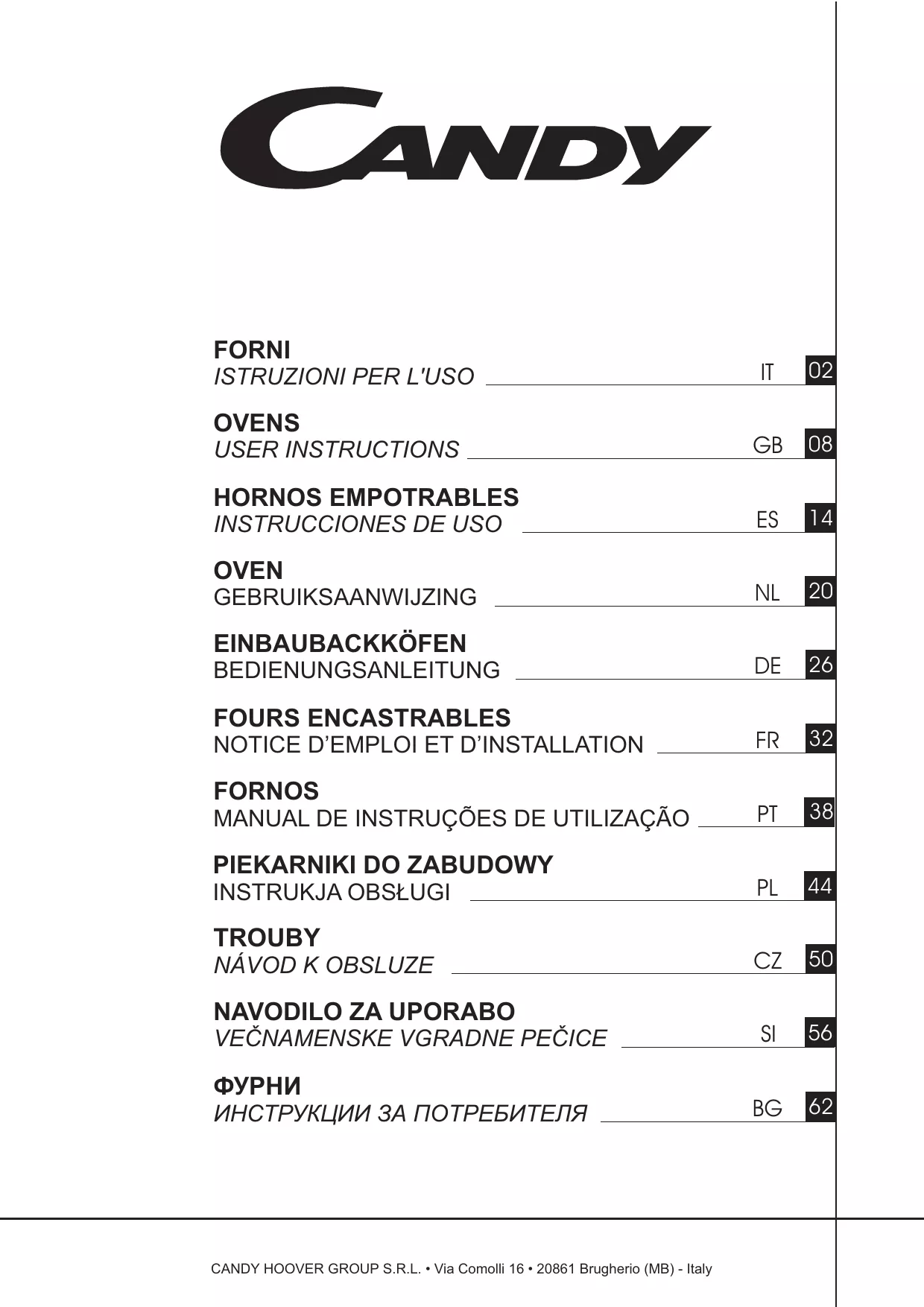 Mode d'emploi CANDY FCC603NAV