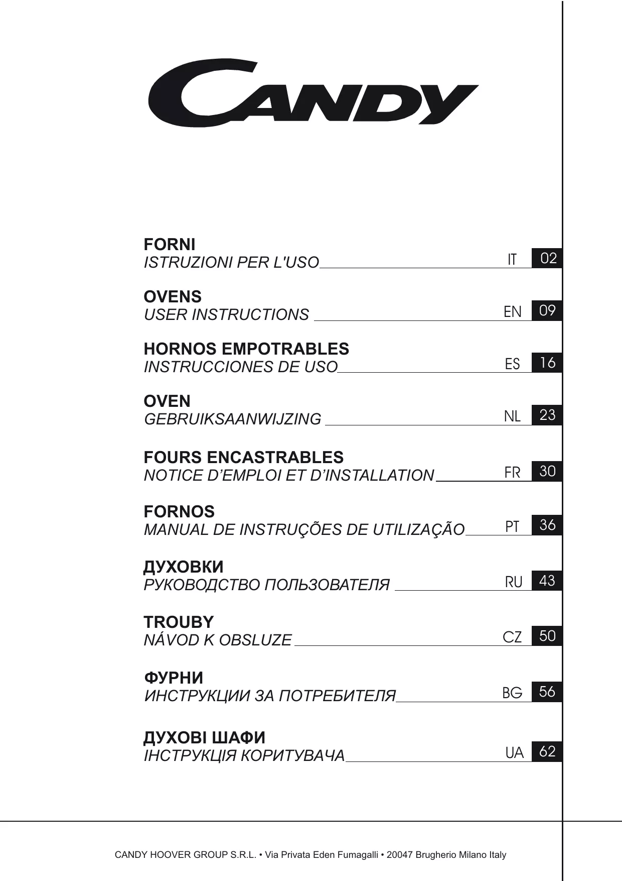 Mode d'emploi CANDY FCP502N