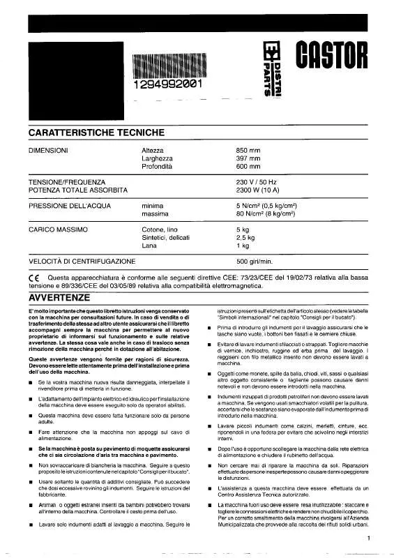 Mode d'emploi CASTOR CA640C