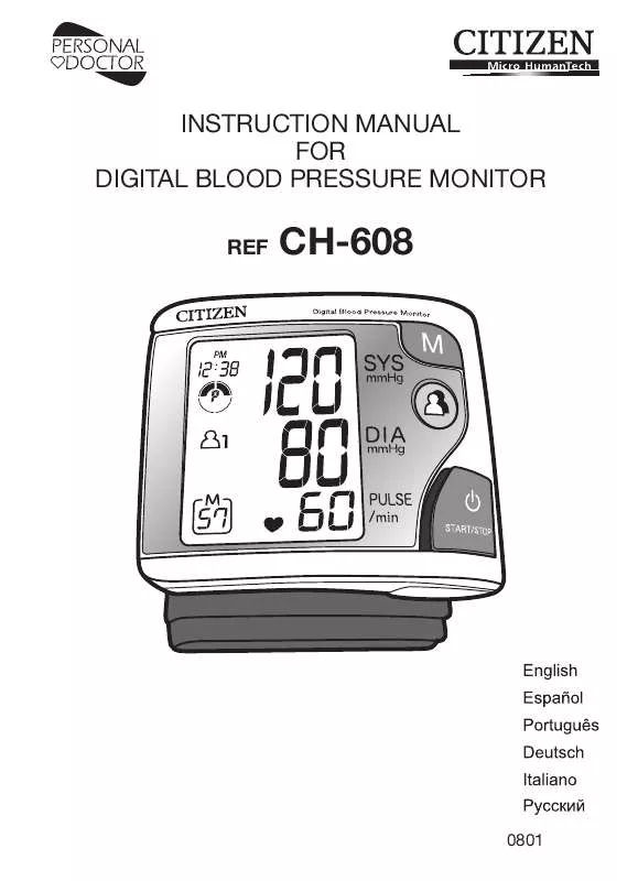 Mode d'emploi CITIZEN CH-608