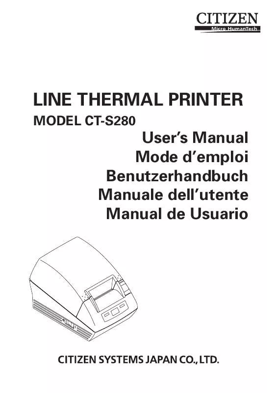 Mode d'emploi CITIZEN CT-S280