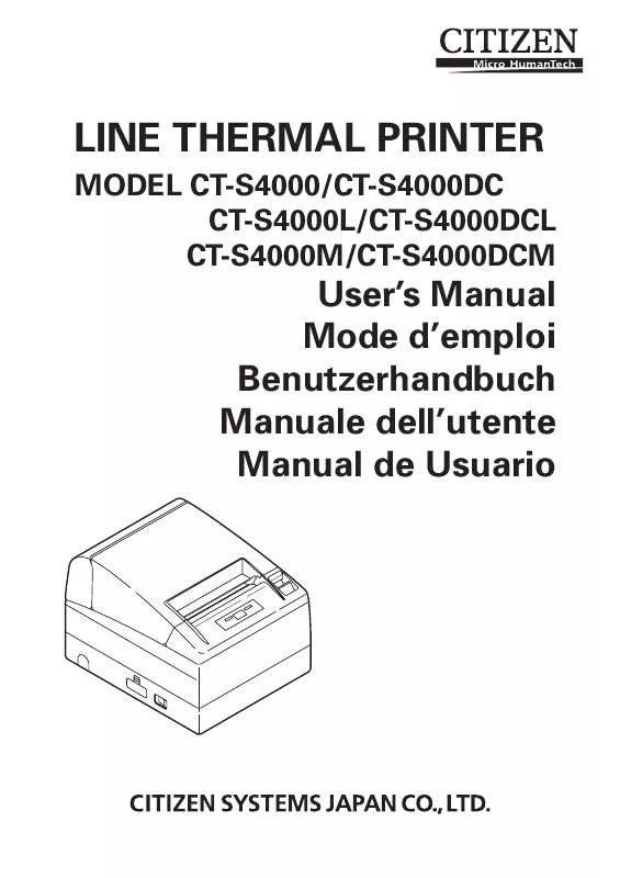 Mode d'emploi CITIZEN CT-S4000DCM