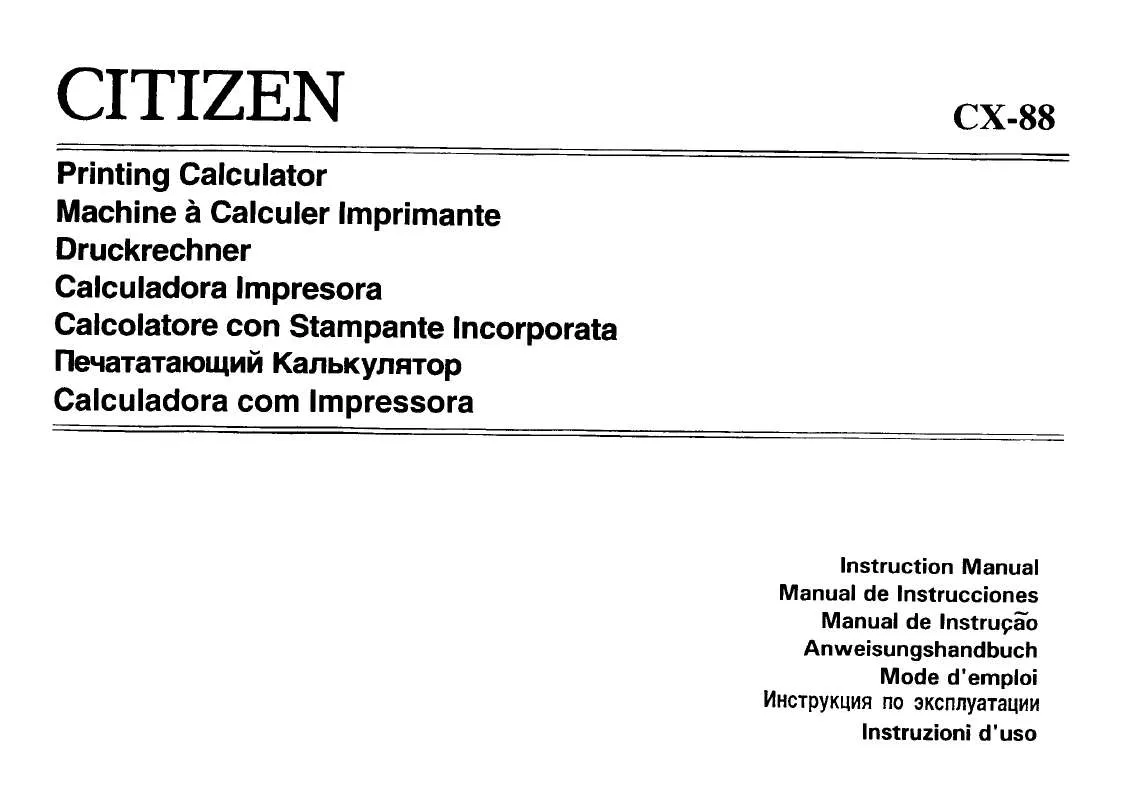 Mode d'emploi CITIZEN CX-88