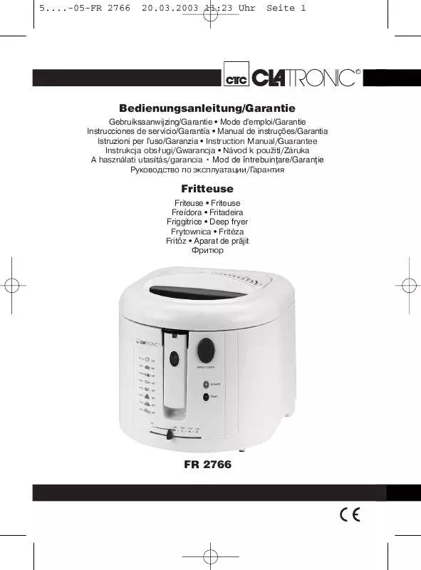 Mode d'emploi CLATRONIC FR 2766