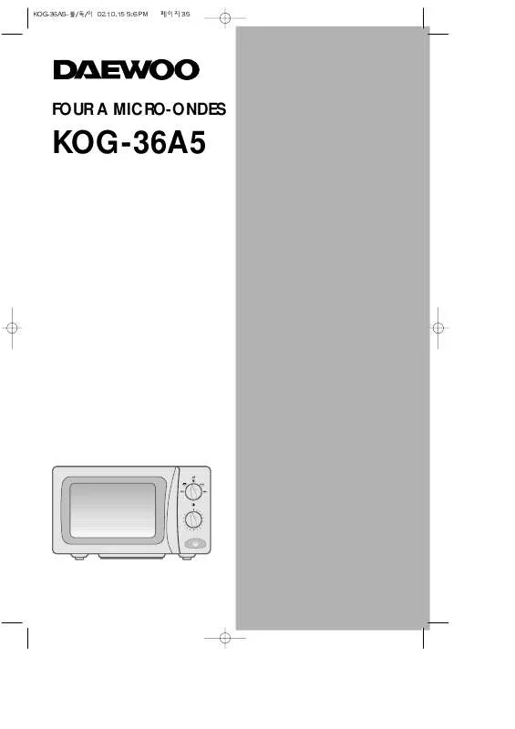 Mode d'emploi DAEWOO KOG-36A5