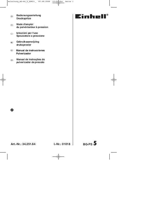 Mode d'emploi EINHELL BG-PS 5