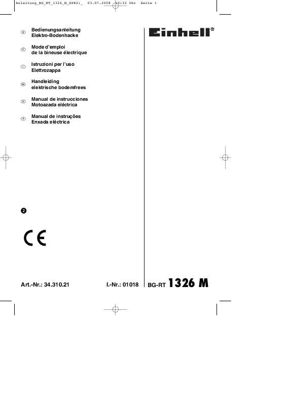 Mode d'emploi EINHELL BG-RT 1326M