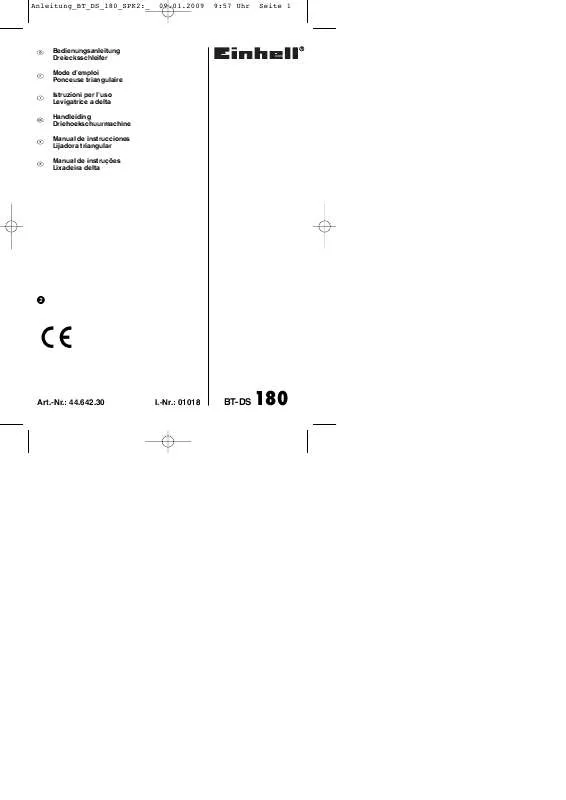 Mode d'emploi EINHELL BT-DS 180