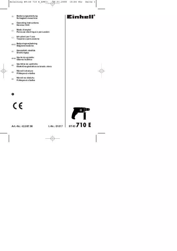 Mode d'emploi EINHELL BT-ID 710 E