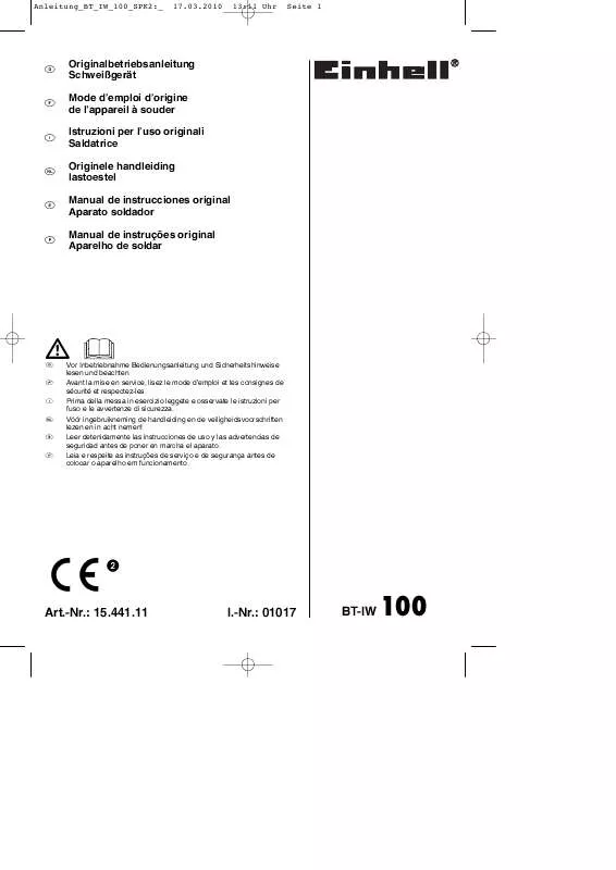 Mode d'emploi EINHELL BT-IW 100