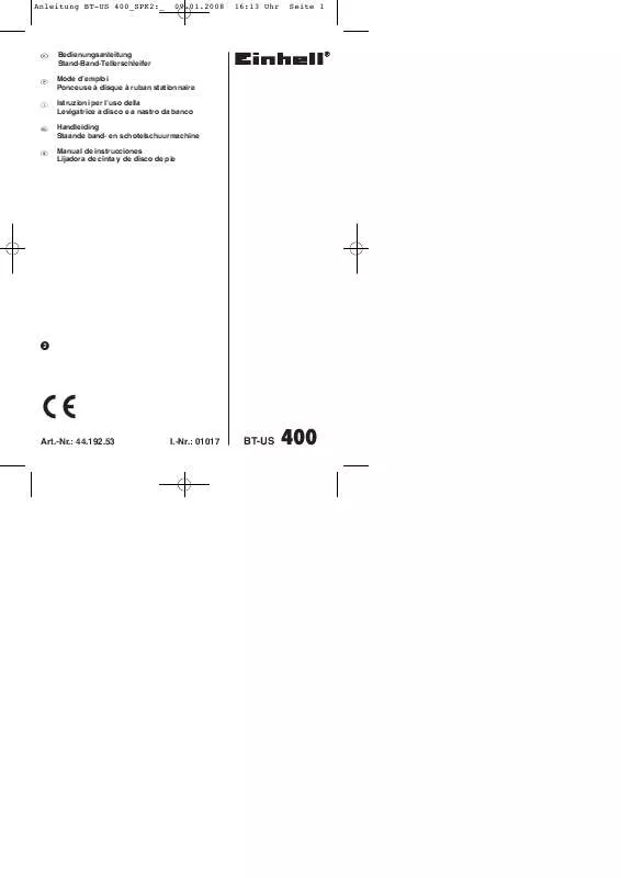 Mode d'emploi EINHELL BT-US 400