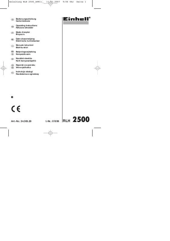 Mode d'emploi EINHELL RLH 2500