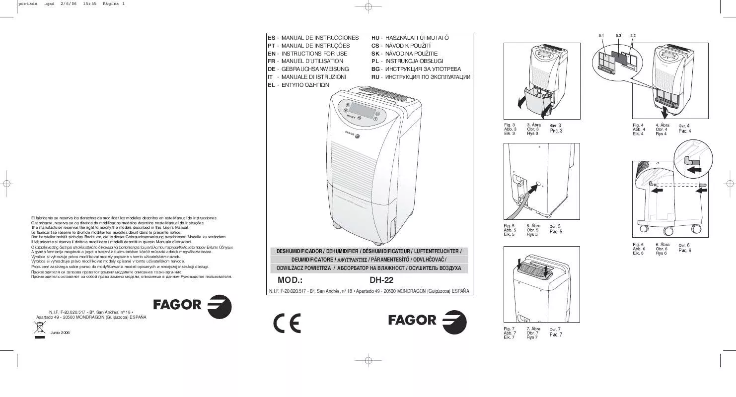 Mode d'emploi FAGOR DH-22